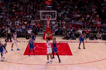 史密斯对位唐斯三分精准制胜 火箭三分命中率创